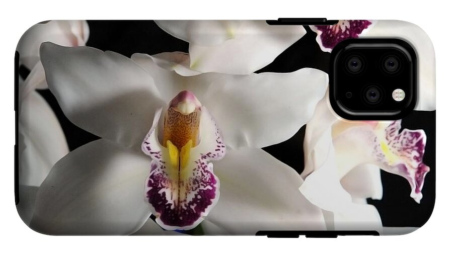 White Orchid Spray - Phone Case