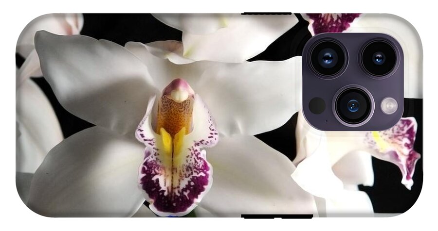 White Orchid Spray - Phone Case