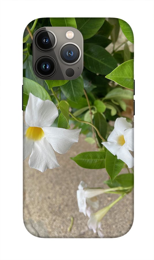White Sidewalk Flower - Phone Case