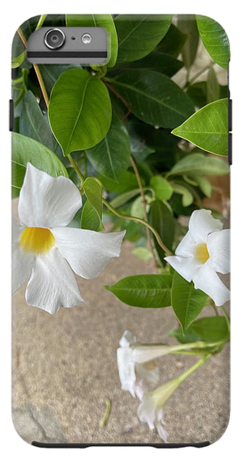 White Sidewalk Flower - Phone Case