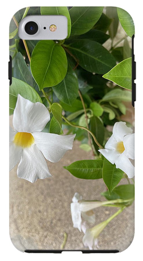 White Sidewalk Flower - Phone Case