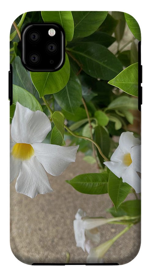 White Sidewalk Flower - Phone Case