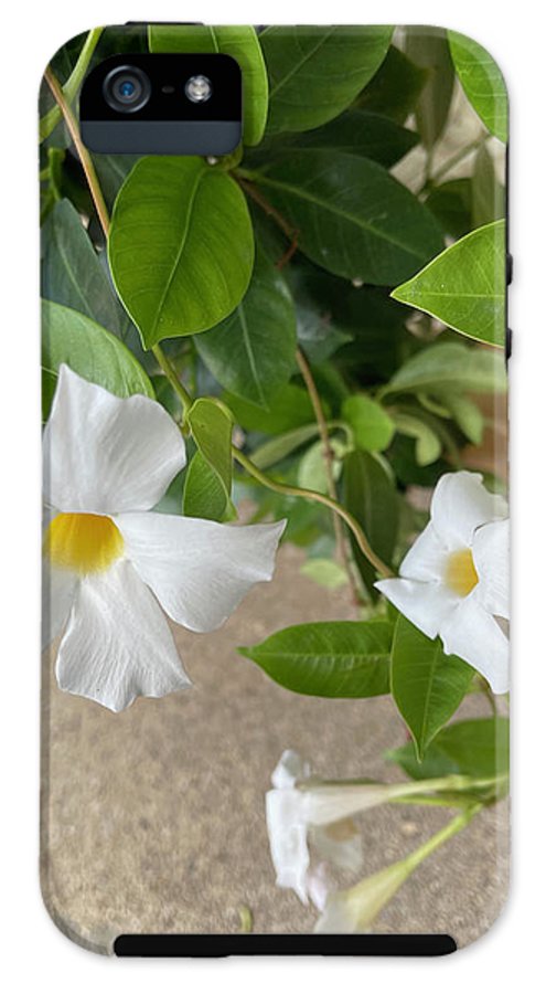 White Sidewalk Flower - Phone Case