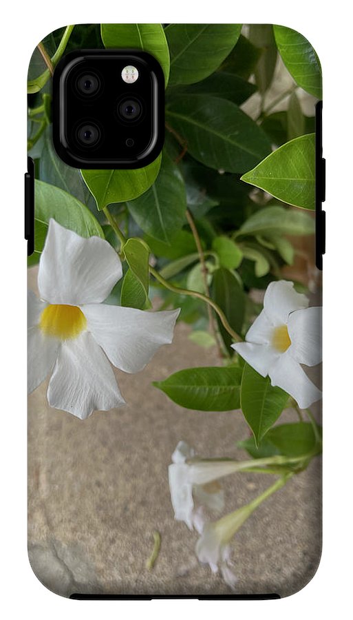 White Sidewalk Flower - Phone Case