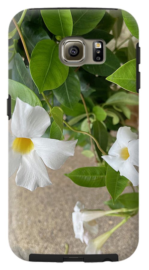 White Sidewalk Flower - Phone Case