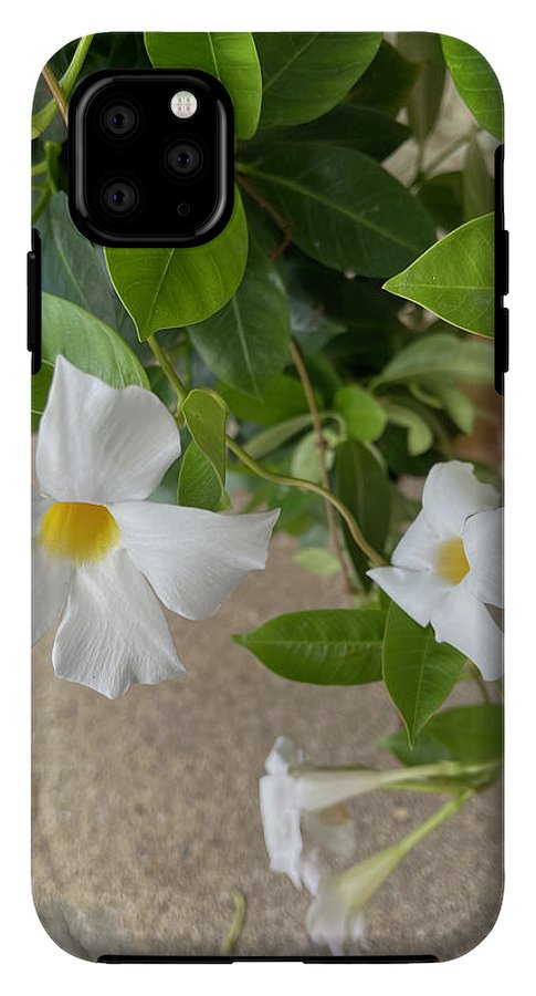 White Sidewalk Flower - Phone Case