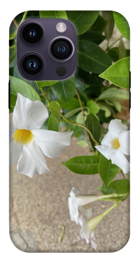White Sidewalk Flower - Phone Case
