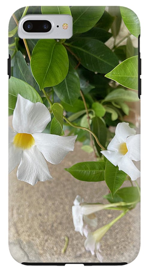 White Sidewalk Flower - Phone Case