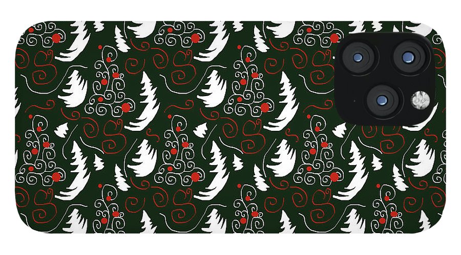 White Tree On Green - Phone Case