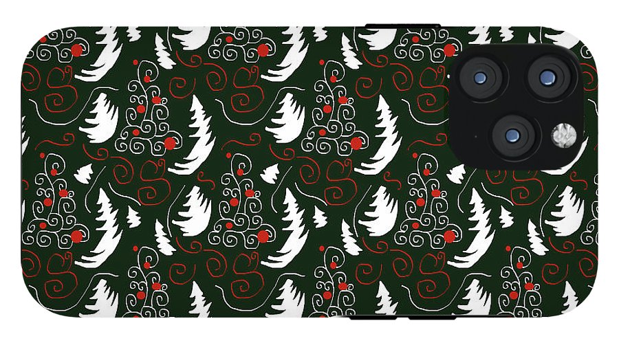 White Tree On Green - Phone Case
