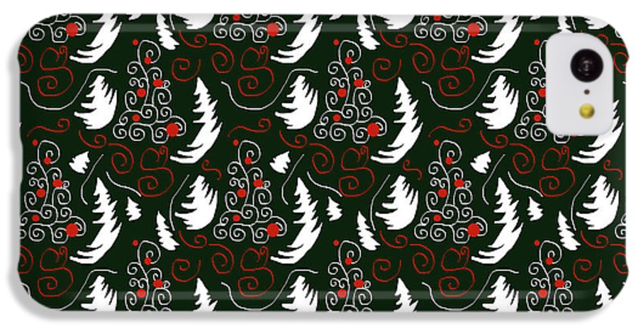 White Tree On Green - Phone Case