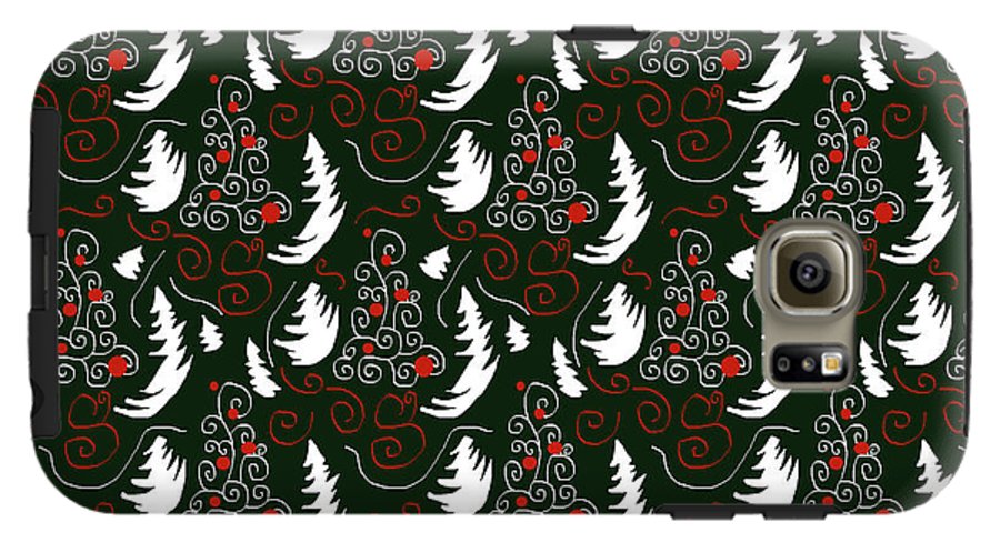 White Tree On Green - Phone Case