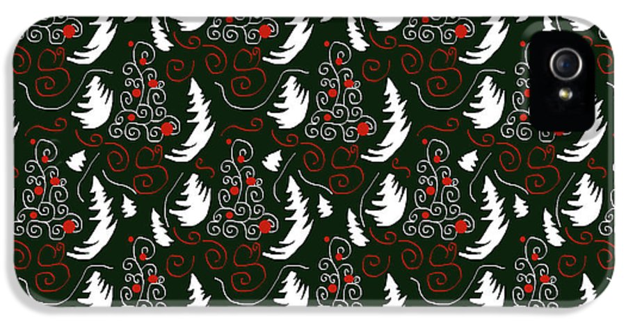 White Tree On Green - Phone Case