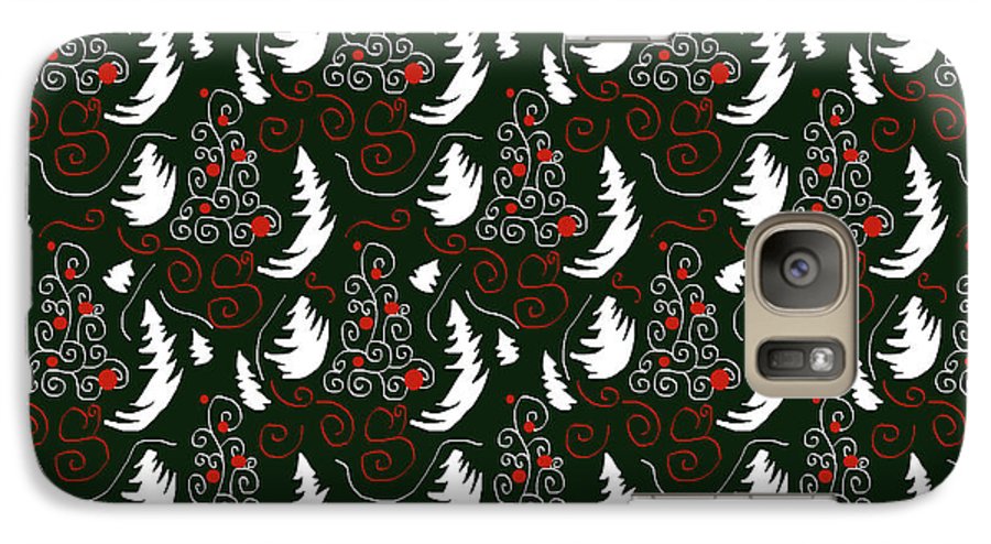 White Tree On Green - Phone Case