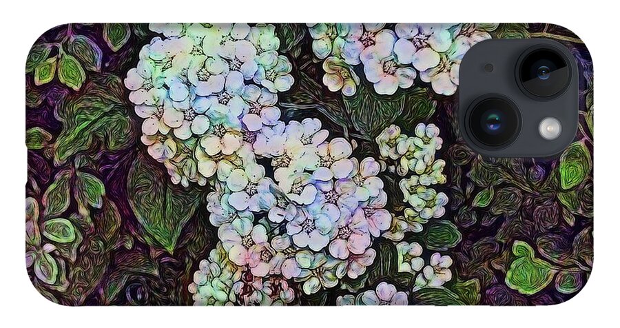 White Wildflower Hedge - Phone Case