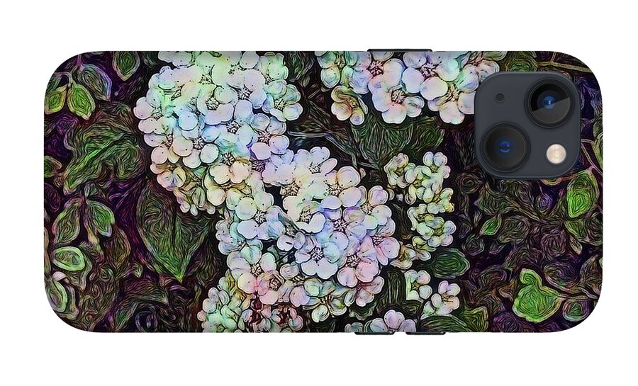White Wildflower Hedge - Phone Case