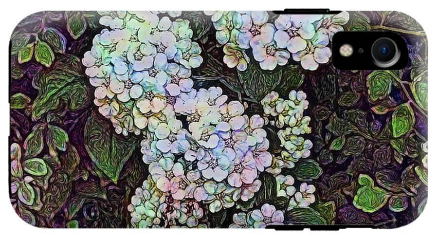 White Wildflower Hedge - Phone Case