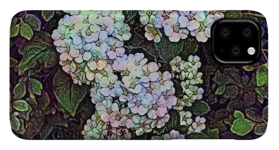 White Wildflower Hedge - Phone Case