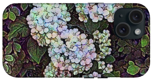 White Wildflower Hedge - Phone Case