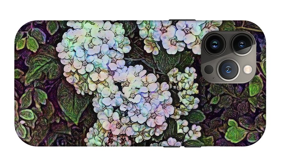 White Wildflower Hedge - Phone Case