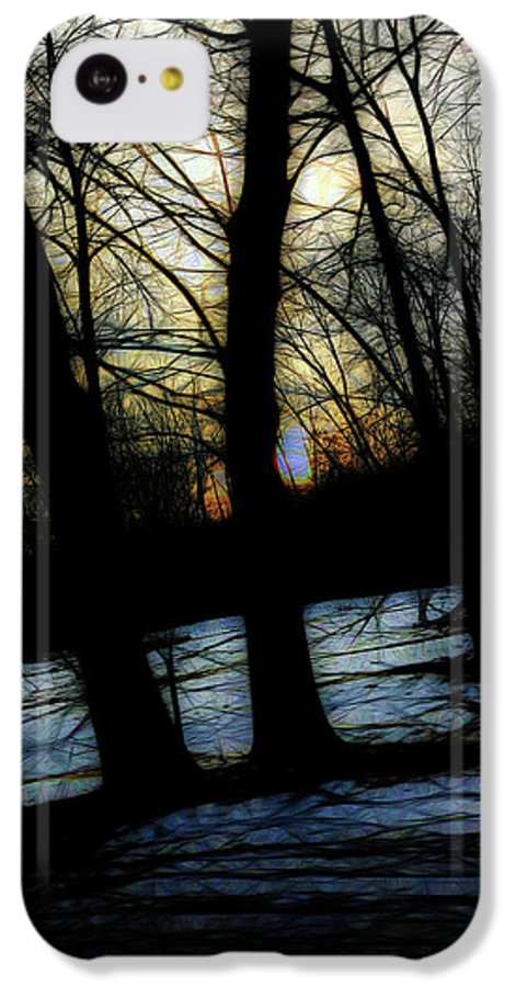 Winter Twilight Teases the Woods - Phone Case