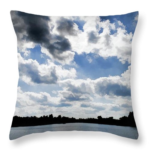 Wisconsin Lake Landscape - Throw Pillow