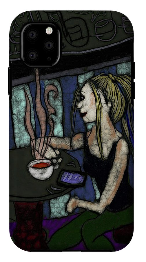 Woman In a Cafe - Phone Case