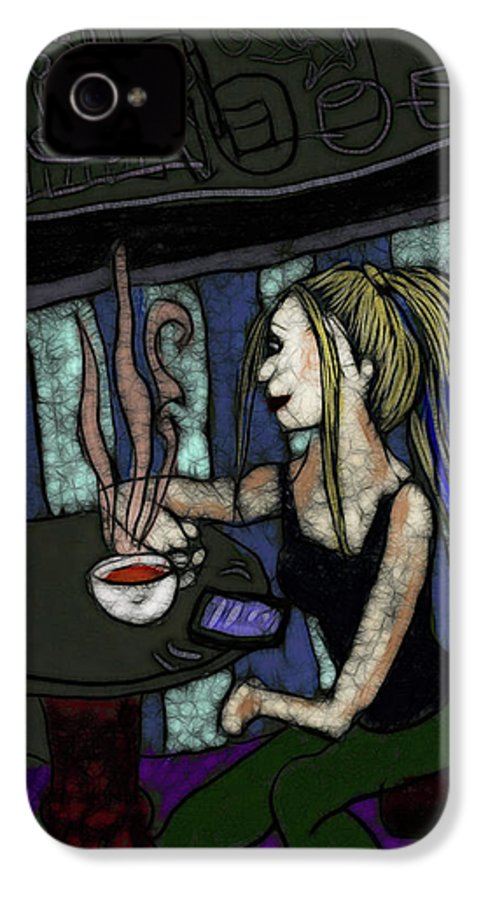 Woman In a Cafe - Phone Case