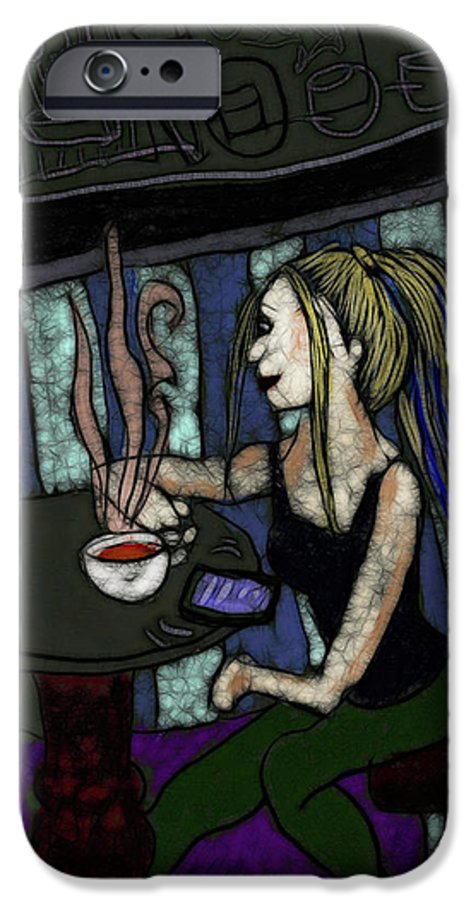 Woman In a Cafe - Phone Case