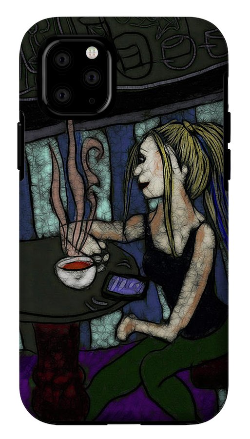 Woman In a Cafe - Phone Case