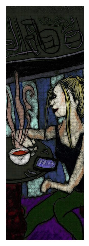 Woman In a Cafe - Yoga Mat
