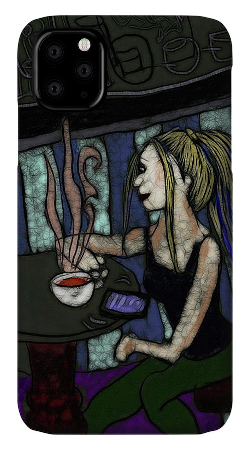 Woman In a Cafe - Phone Case