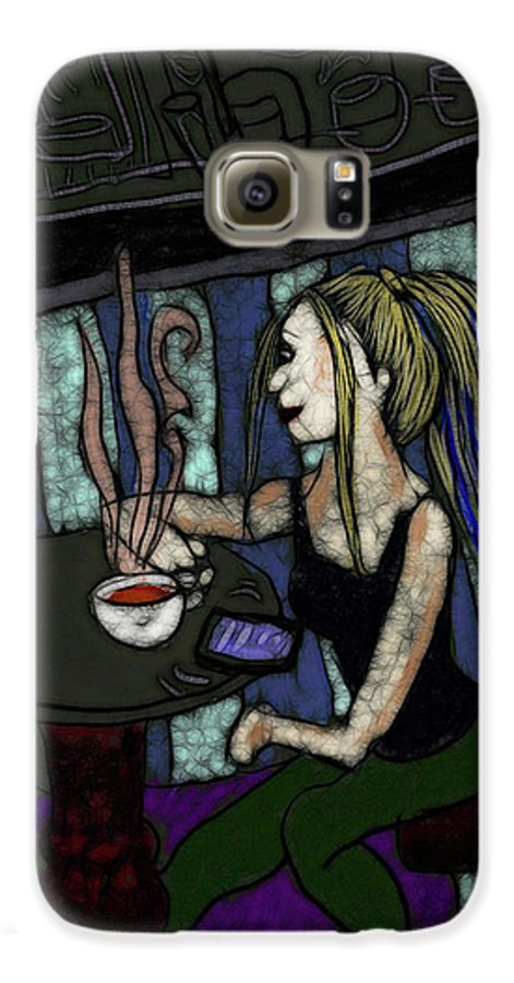 Woman In a Cafe - Phone Case