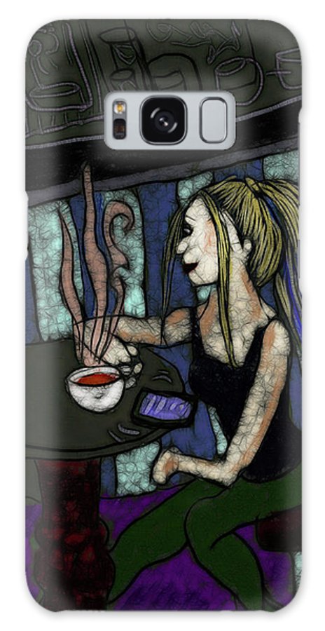 Woman In a Cafe - Phone Case