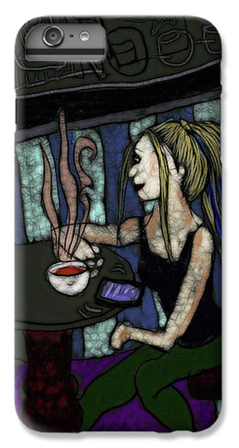 Woman In a Cafe - Phone Case