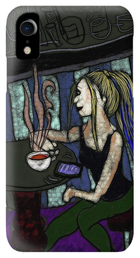 Woman In a Cafe - Phone Case