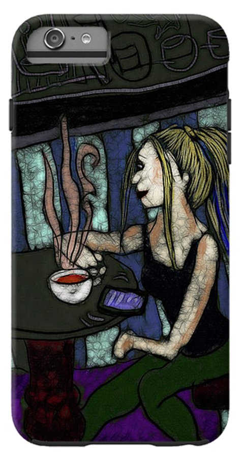 Woman In a Cafe - Phone Case