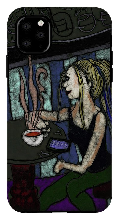 Woman In a Cafe - Phone Case