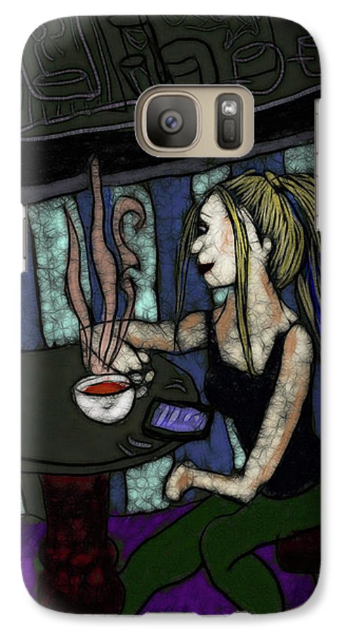 Woman In a Cafe - Phone Case