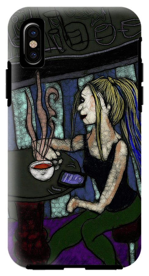 Woman In a Cafe - Phone Case
