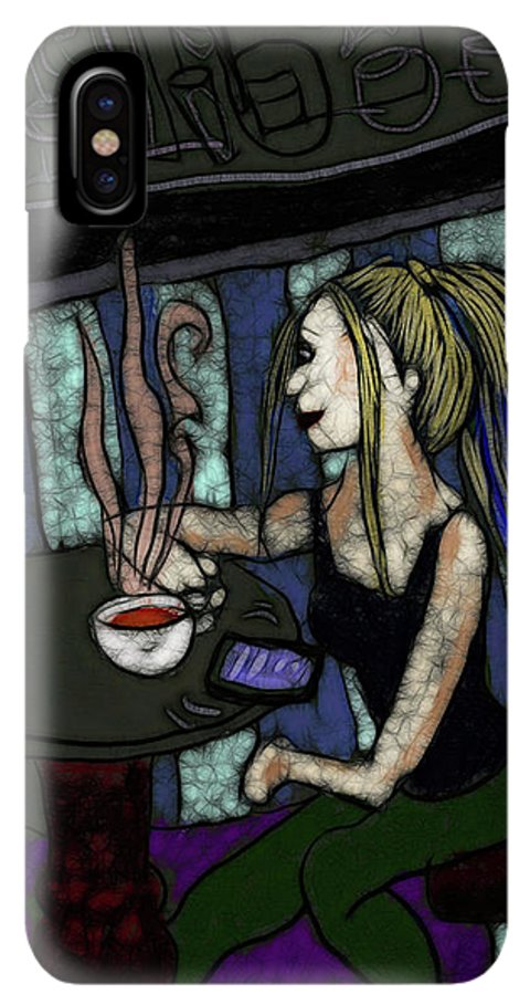 Woman In a Cafe - Phone Case