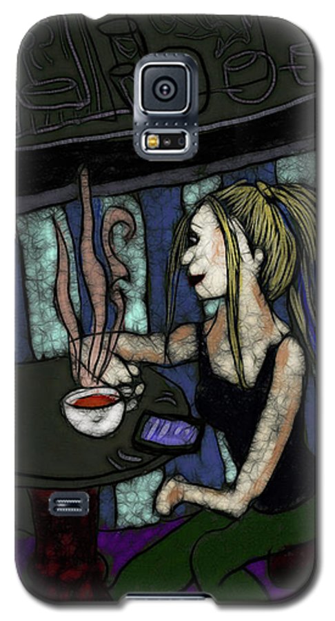 Woman In a Cafe - Phone Case