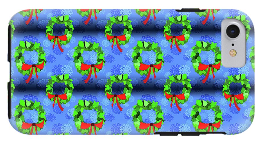 Wreath Christmas Pattern - Phone Case