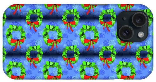 Wreath Christmas Pattern - Phone Case