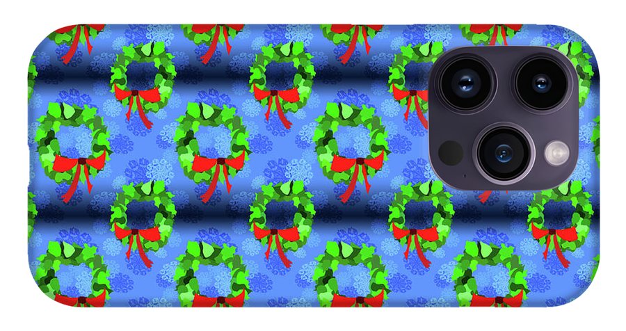 Wreath Christmas Pattern - Phone Case