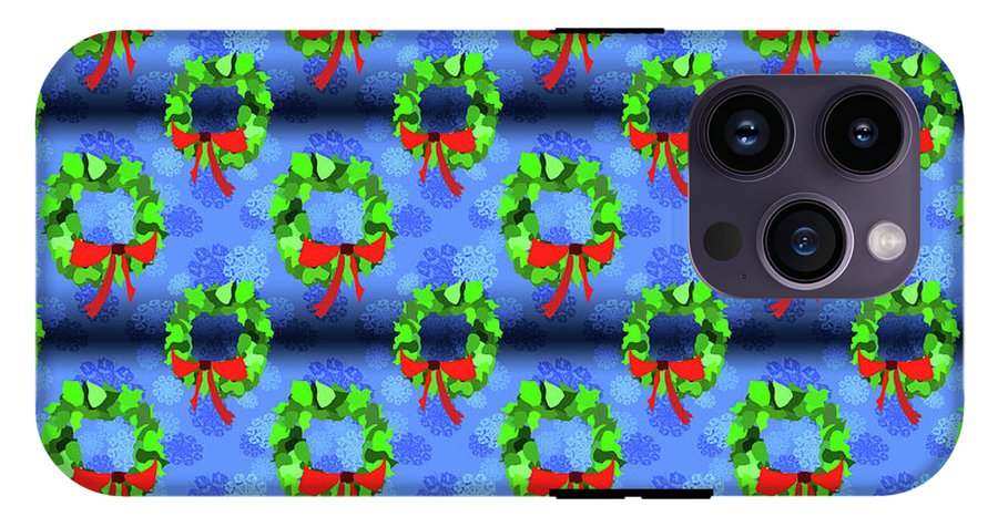 Wreath Christmas Pattern - Phone Case