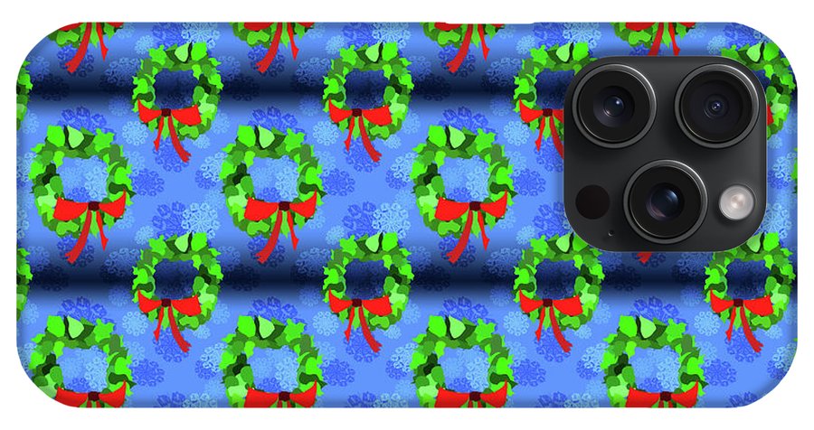 Wreath Christmas Pattern - Phone Case