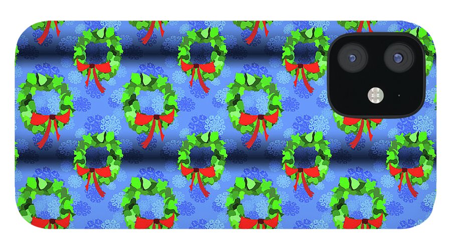 Wreath Christmas Pattern - Phone Case