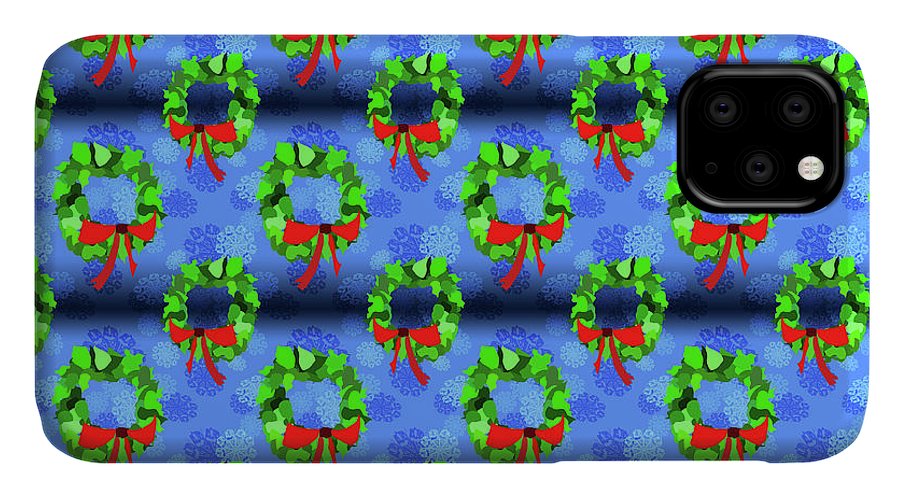 Wreath Christmas Pattern - Phone Case
