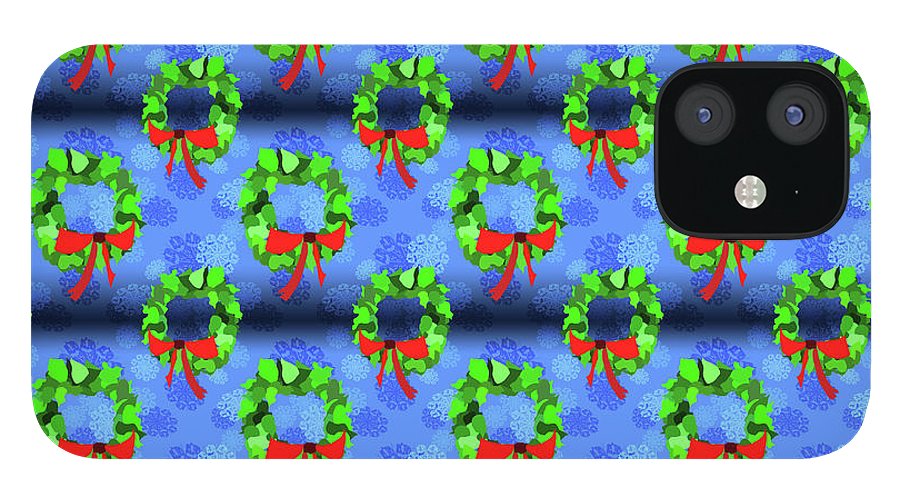 Wreath Christmas Pattern - Phone Case